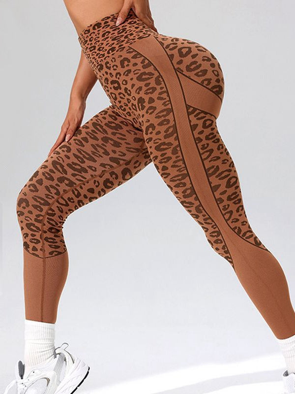 BUYCO Female Seamless Leopard Print Modern Fit Leggings