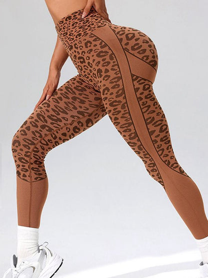 BUYCO Female Seamless Leopard Print Modern Fit Leggings