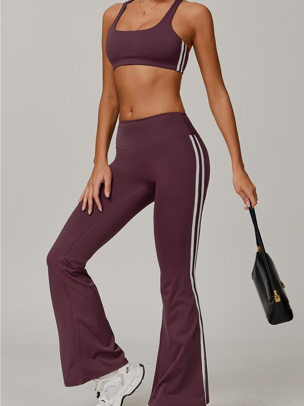 BUYCO Female Contrast Color Stripes Sports Bras