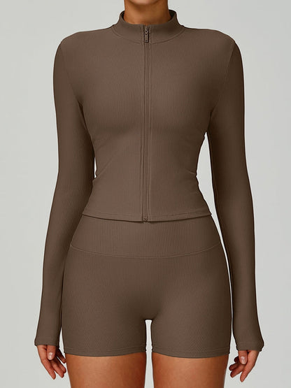 BUYCO Female Ribbed Short Traksuit