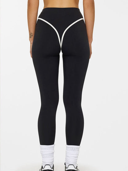 BUYCO Female Stripes Push-Up High-rise Leggings