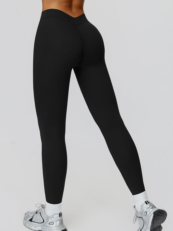 BUYCO Female Deep V Back Yoga Leggings