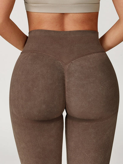 BUYCO Female Denim Ruched Back High-rise Leggings
