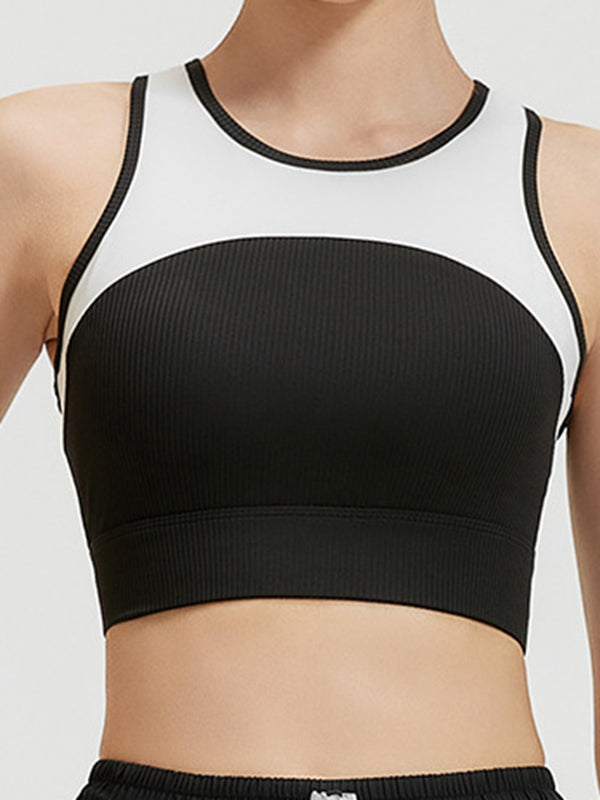 BUYCO Female Contrast Color Mesh Sports Bras