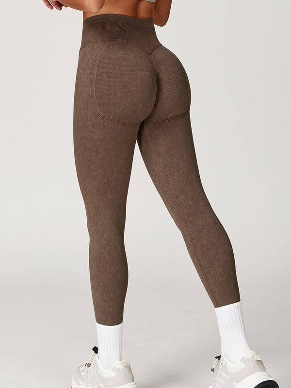 BUYCO Female Denim Ruched Back High-rise Leggings