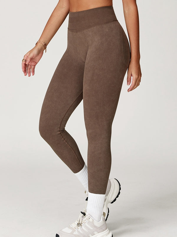 BUYCO Female Denim Ruched Back High-rise Leggings