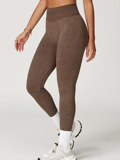 BUYCO Female Denim Ruched Back High-rise Leggings
