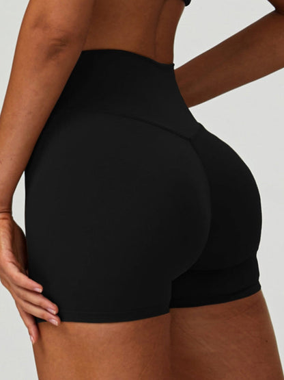 BUYCO Female Solid Color High-rise Shorts