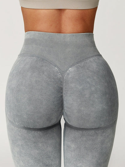 BUYCO Female Denim Ruched Back High-rise Leggings