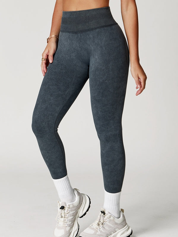 BUYCO Female Denim Ruched Back High-rise Leggings