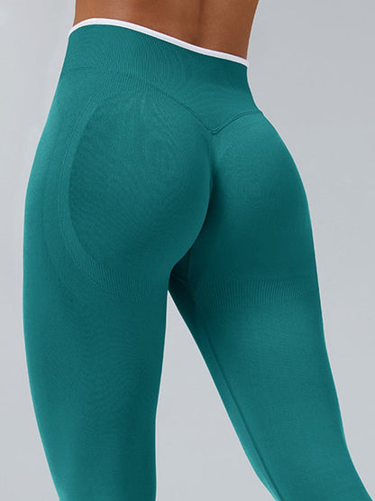 BUYCO Female Stripes Seamless High-rise Leggings