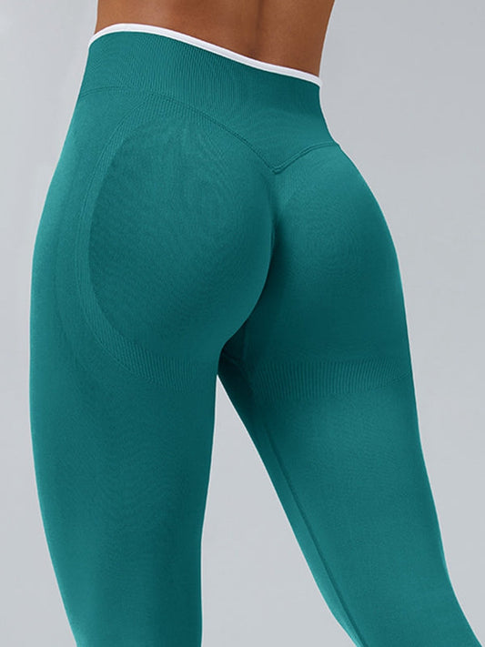 BUYCO Female Stripes Seamless High-rise Leggings