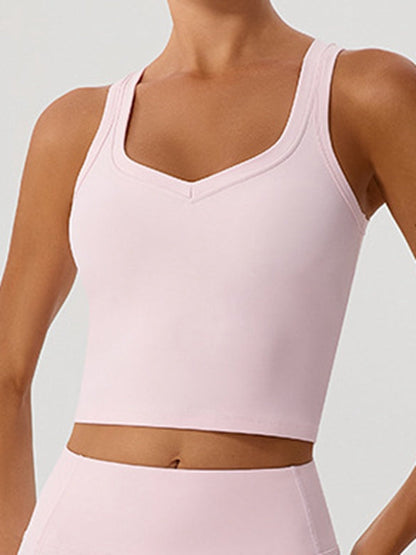 BUYCO Female Big Heart Shape Cross Back Sports Bras