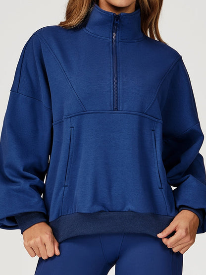BUYCO Female Zipper Pocket Casual Hoodie