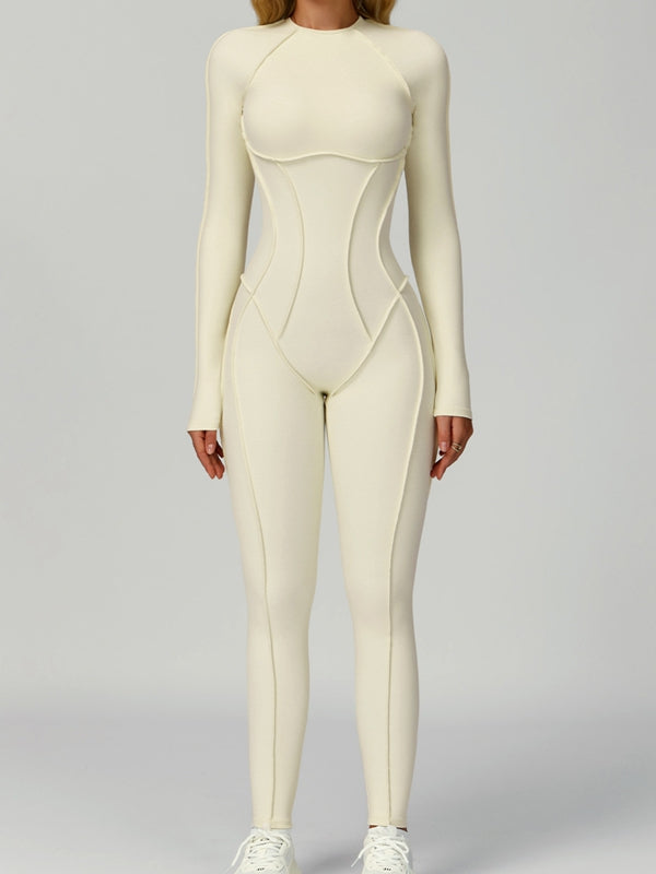 BUYCO Female Heart Backless Long Sleeves Jumpsuit