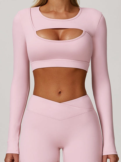 BUYCO Female Fitted Hollow Out Long Sleeves