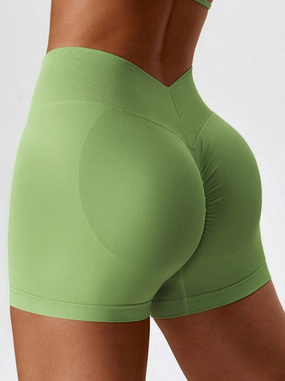 BUYCO Female Fitted Deep V Back Ruched Back Shorts