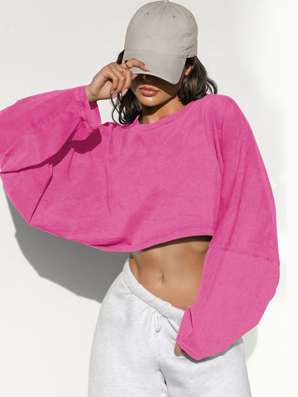 BUYCO Female Casual Cropped Hoodie