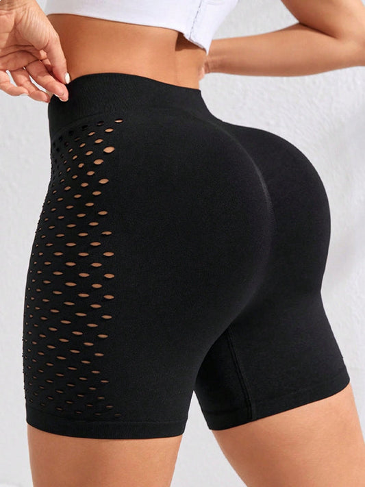 BUYCO Female Fishnet Elastic Tight Modern Fit Shorts