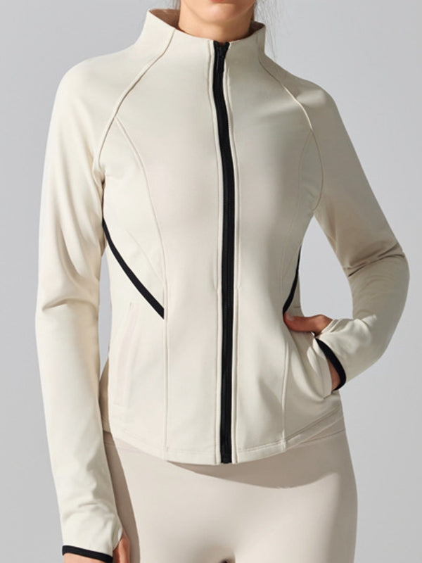 BUYCO Female Fleece Zipper Thumbhole Jacket