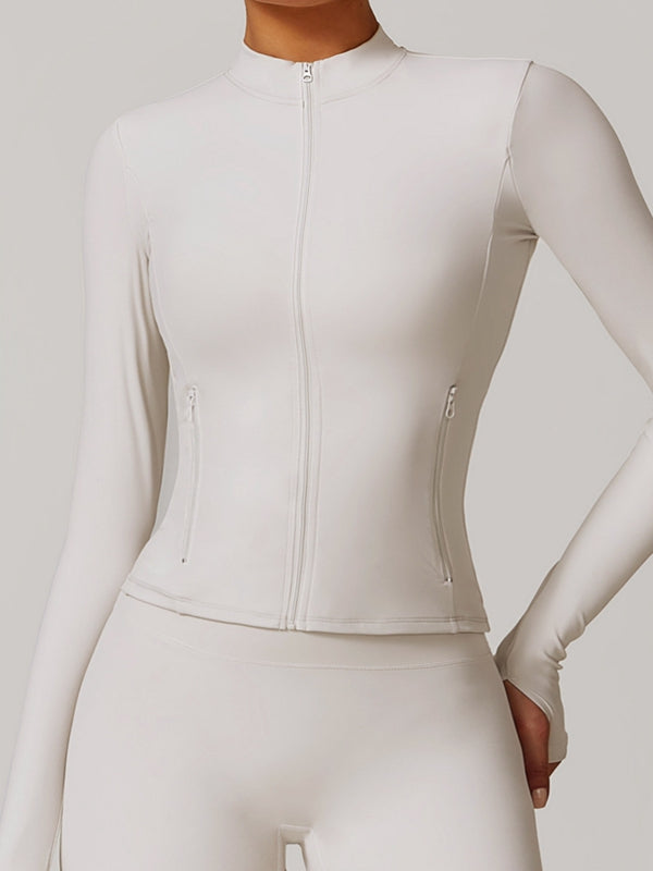 BUYCO Female Zipper Pocket Thumbhole Jacket