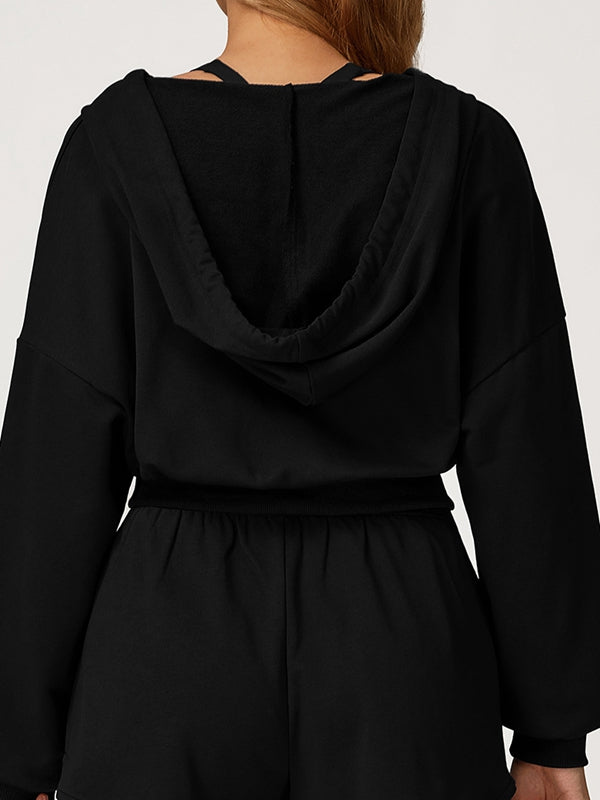 BUYCO Female Pocket Casual Zipper Hoodie