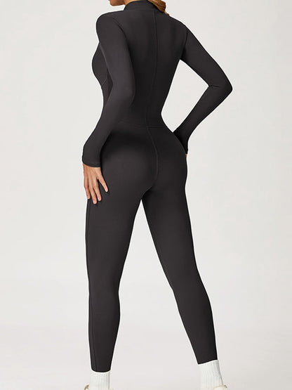 BUYCO Female Fitted Zipper Corset Fleece Jumpsuit