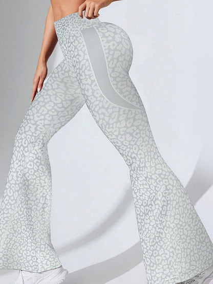 BUYCO Female Leopard Print Flare Leggings
