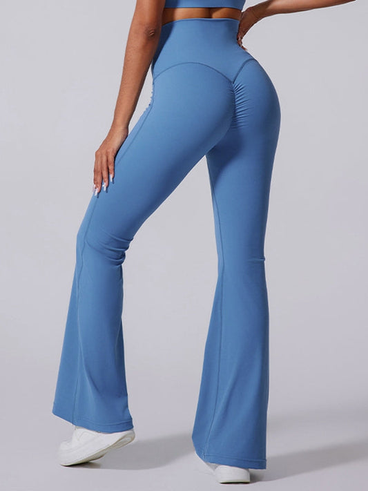 BUYCO Female Super High-rise Ruched Back Flare Leggings