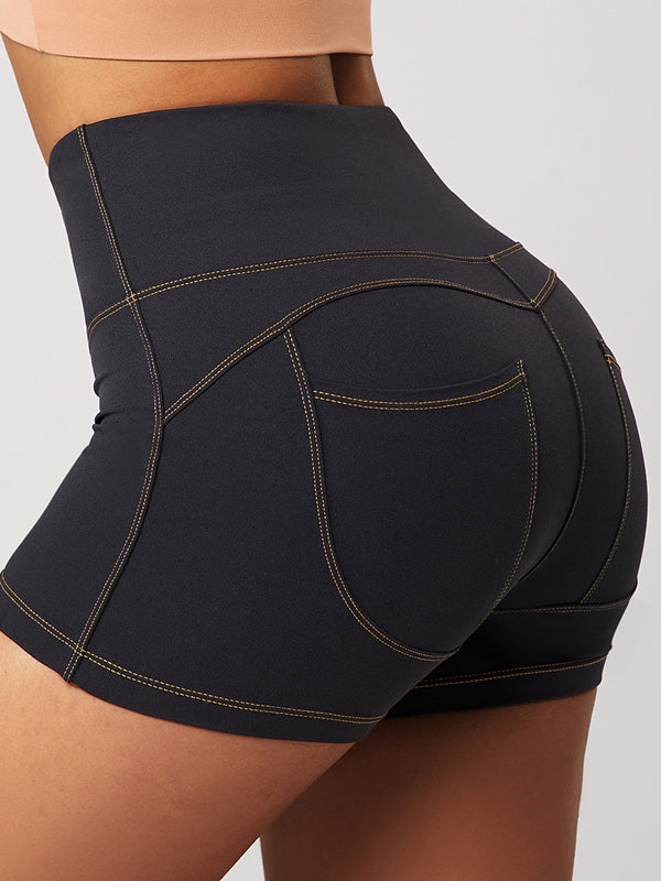 BUYCO Female Fitted Denim Pocket Quick-dry Shorts