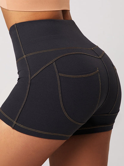 BUYCO Female Fitted Denim Pocket Quick-dry Shorts