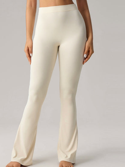 BUYCO Female Deep V Back Ruched Back Flare Pants