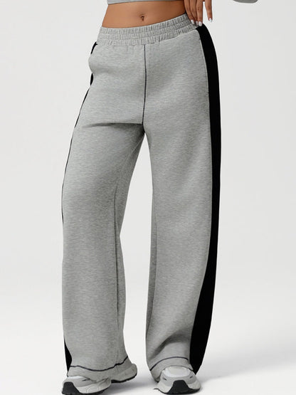 BUYCO Female Contrast Color Stripes Pocket Pants