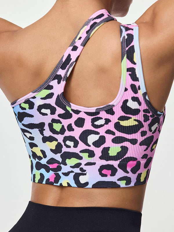 BUYCO Female Leopard Print Cutout Sports Bras