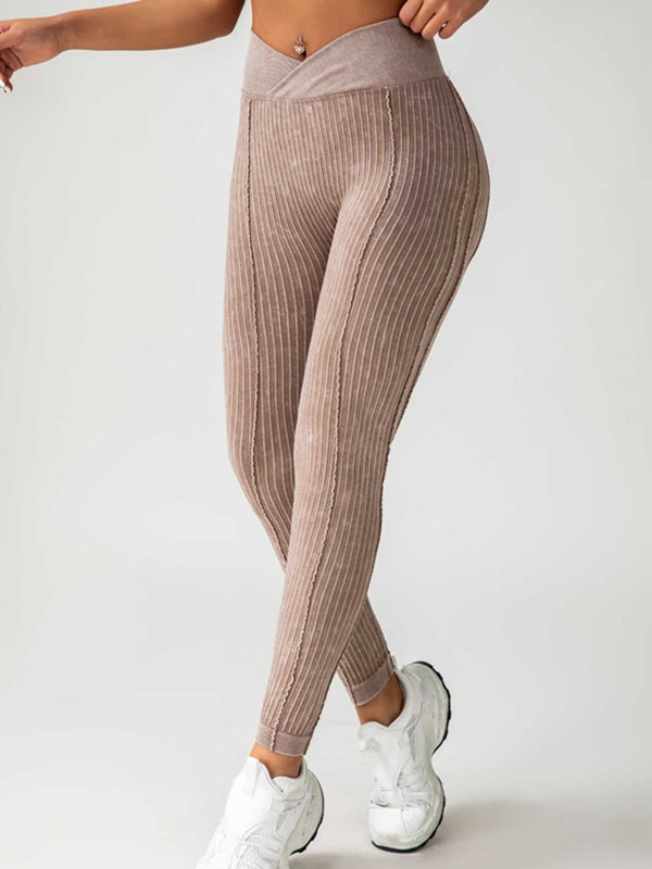BUYCO Female Ribbed V Shape Waist Leggings