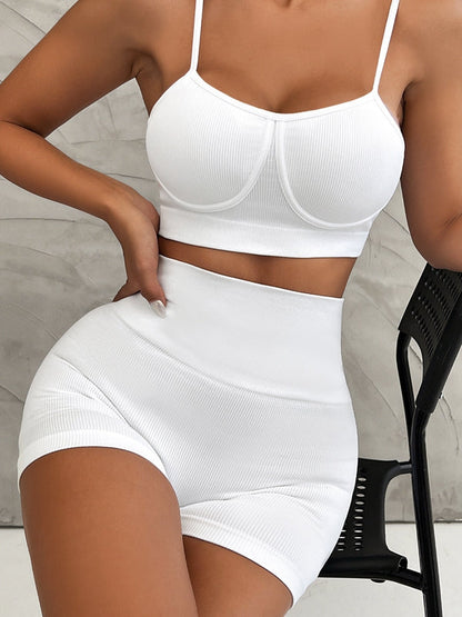 BUYCO Female Ribbed Push-up Short Tracksuit