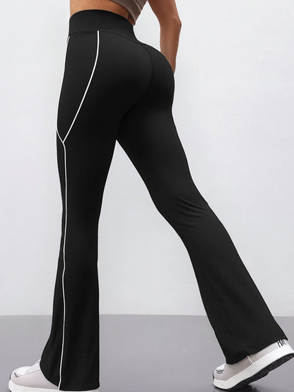 BUYCO Female Contrast Color Stripes Flare Leggings