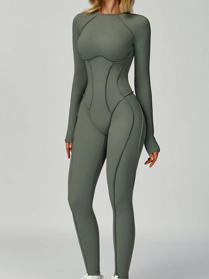 BUYCO Female Heart Backless Long Sleeves Jumpsuit
