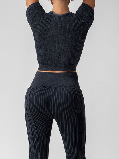 BUYCO Female Ribbed Fitness Tracksuit