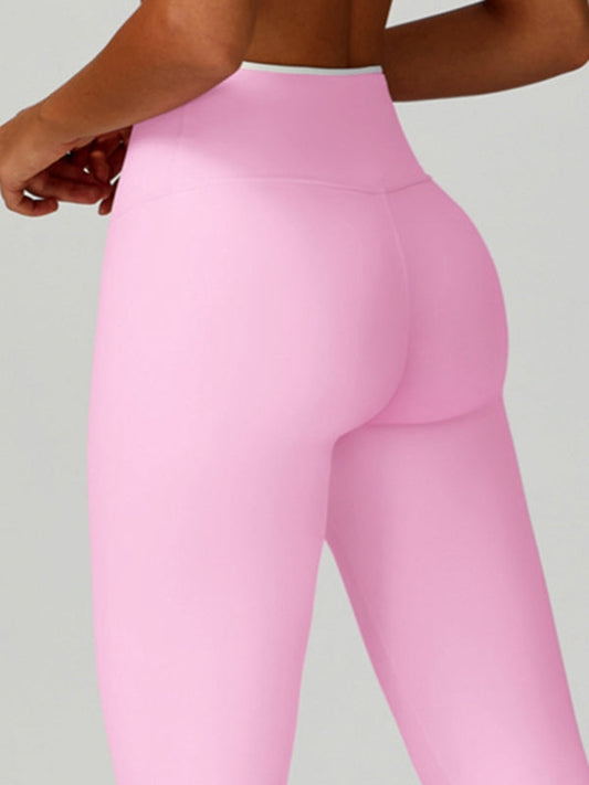 BUYCO Female Contrast Color Stripe High-rise Leggings
