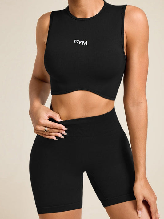 BUYCO Female Seamless Hip-lift Ruched Back Short Tracksuit