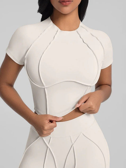 BUYCO Female Super Stylish&Fitted Stitch Performance Short Sleeves