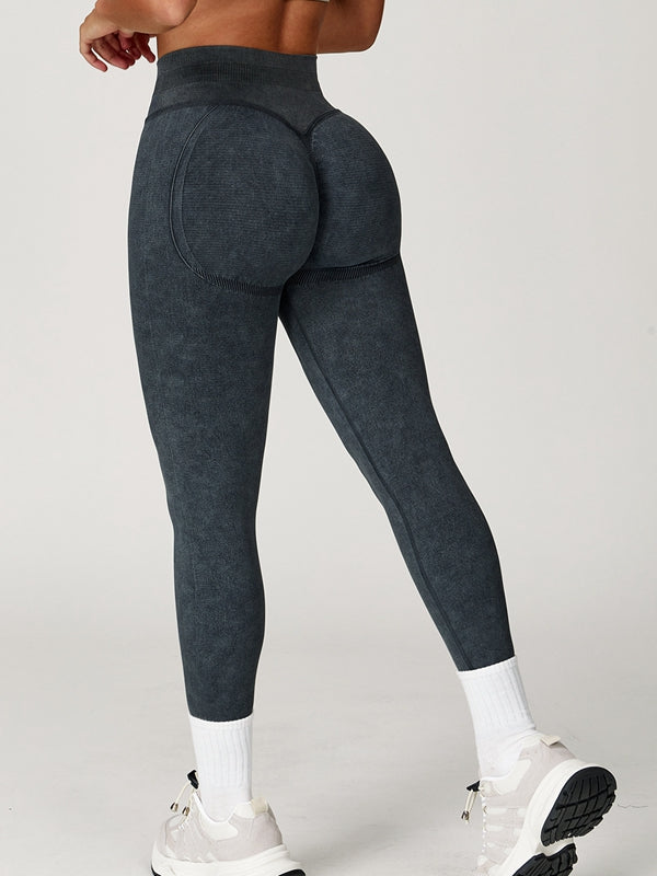 BUYCO Female Denim Ruched Back High-rise Leggings