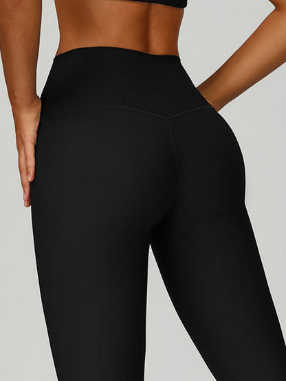 BUYCO Female Ribbed High-rise Leggings