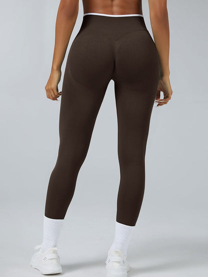BUYCO Female Stripes Seamless High-rise Leggings