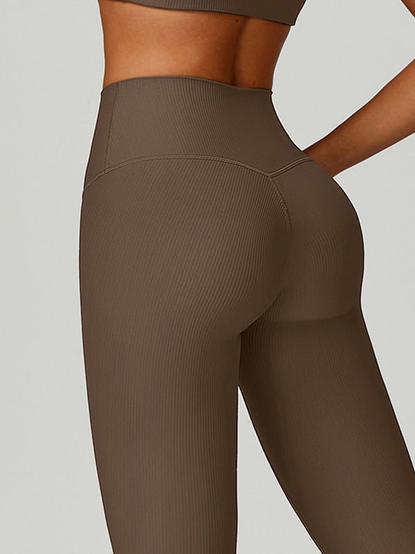 BUYCO Female Ribbed High-rise Leggings