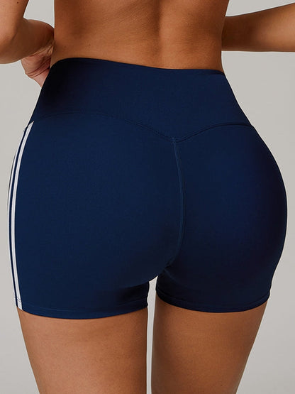 BUYCO Female Contrast Color Stripes High-rise Shorts