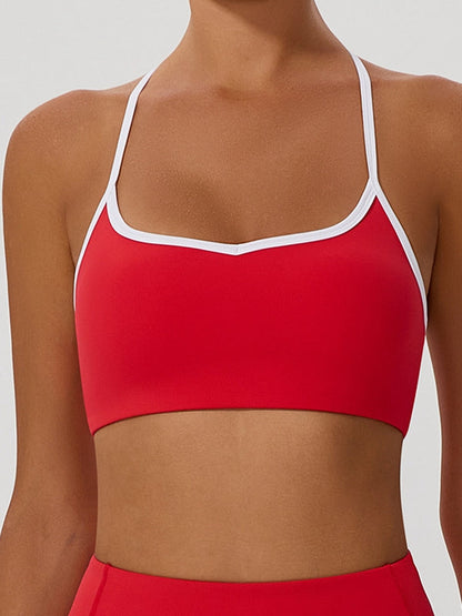 BUYCO Female Big Heart Shape Cross Back Sports Bras