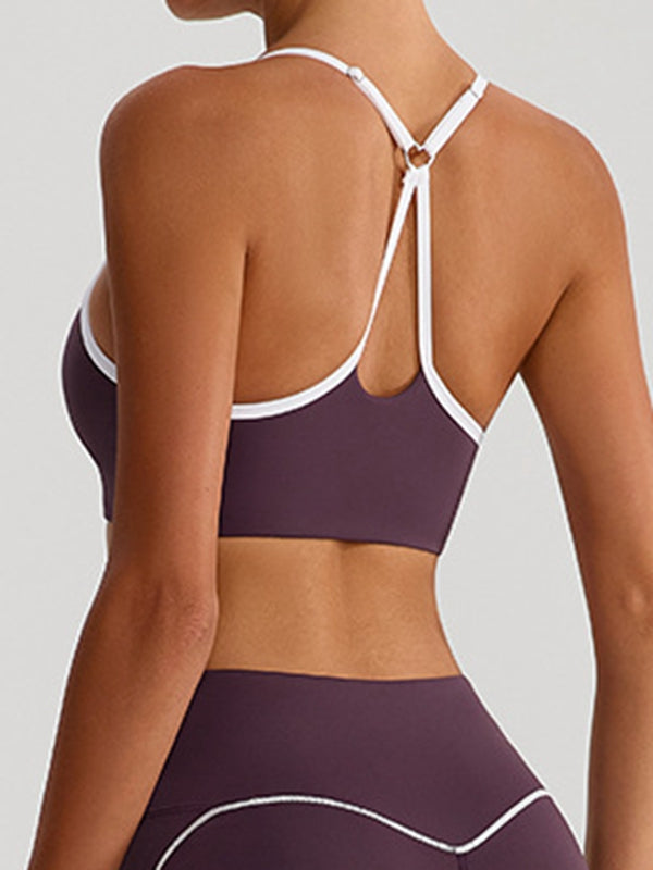 BUYCO Female Big Heart Shape Cross Back Sports Bras