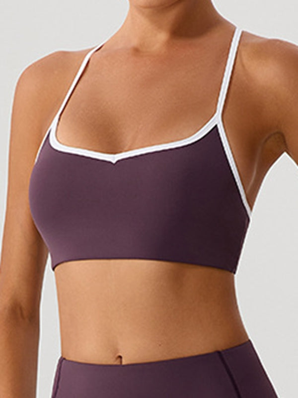 BUYCO Female Big Heart Shape Cross Back Sports Bras